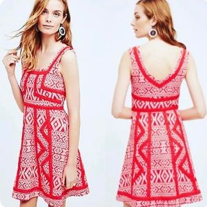 ❤️ Maeve Emma Lace Trim Tribal Print Dress SZ 2 ❤️